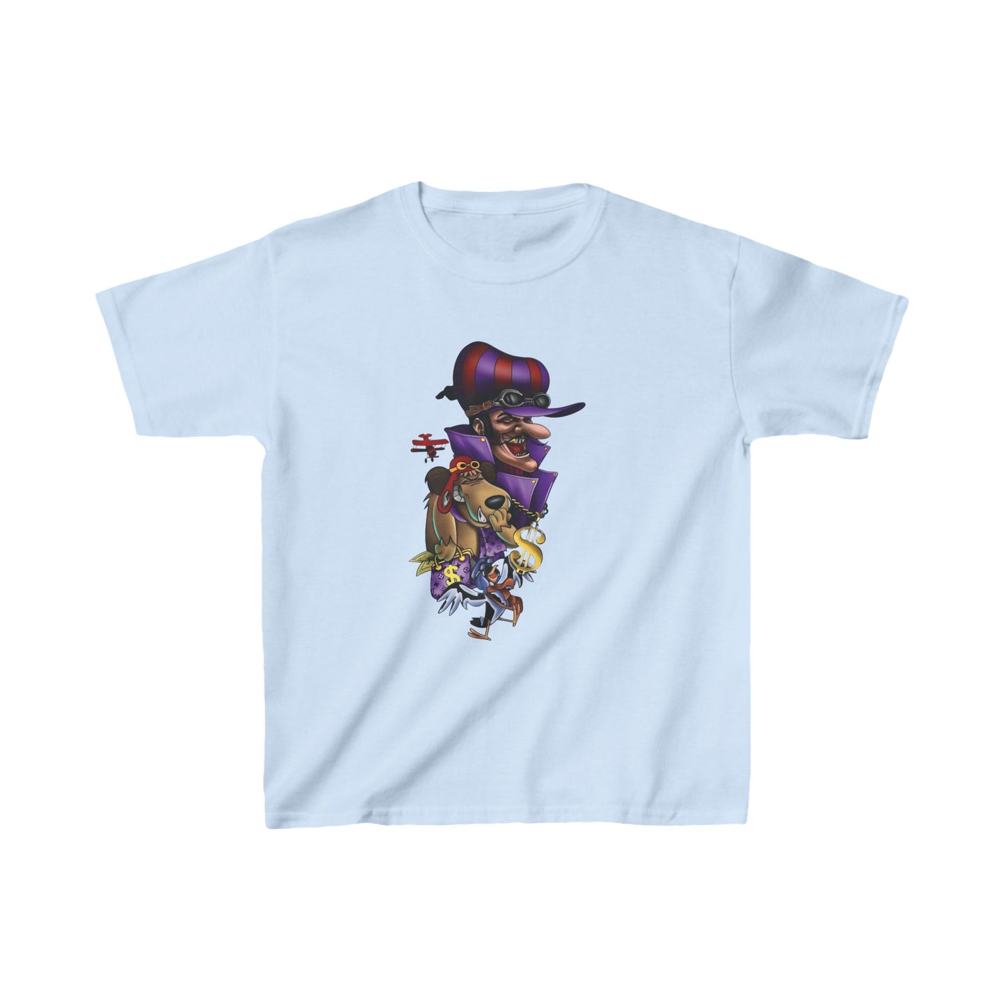 Unisex Kids Dastardly and Muttley Cotton T Shirt Tee Youths Childs