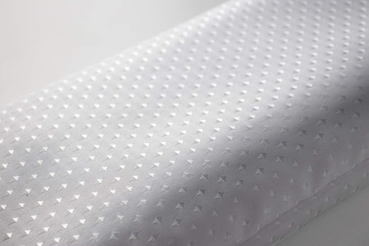 Euroshowers White Diamond Fabric Shower Curtain - Extra Long and Wide, Weighted Hem - Machine Washable (180 CM WIDE X 200 CM LONG)