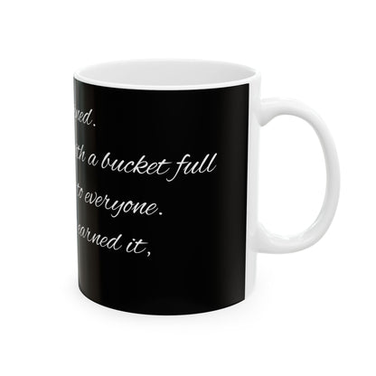 Stylish ceramic mug with a playful slogan, 'Funny Inappropriate Slogan Ceramic Mug 11oz, Adult Humour Coffee Cup', perfect for gifting to cheeky friends.