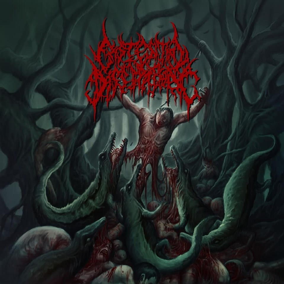 Existential Dissipation - Cesspool of Remnants CD cover, an exquisite death metal album by Rancid Offal Records, showcasing dark and evocative imagery that embodies the album's intense themes.