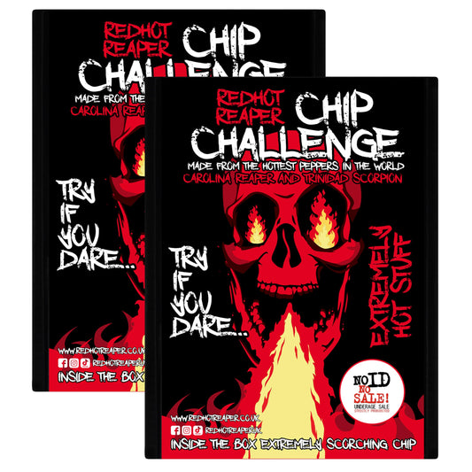 Red Hot Reaper ? (2pack) Challenge Hottest Chip ? Carolina Reaper Spicy Challenge - Stupidly Spicy Hot Chip