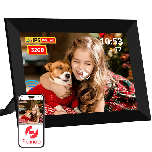 REUMAR Digital Picture Frame,10.1 inch,WiFi Smart Digital Photo Frame IPS LCD Touch Screen, auto-Rotate,Built-in 32GB Storage, Easy Setup to Share