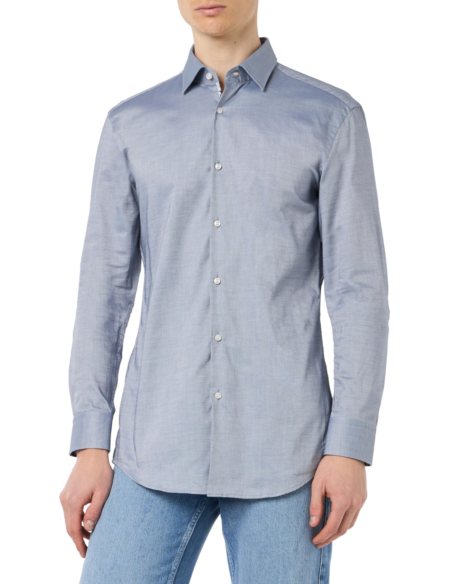 HUGO Men's Koey Shirt, Open Blue462, 45