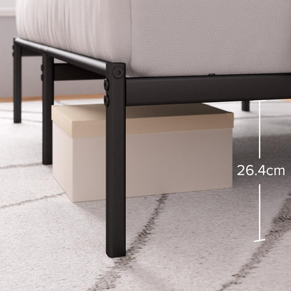 ZINUS Justin Single Bed Frame  Bed 190x90 cm  35cm Height  Metal Bed Frame with Headboard  Platform bed frame with steel slat support  Modern