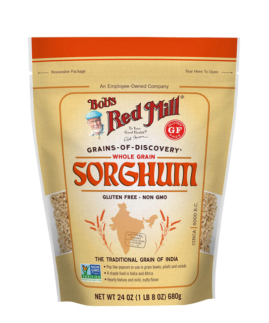 Bob's red mill sweet white sorghum grain, gluten free, 24 oz