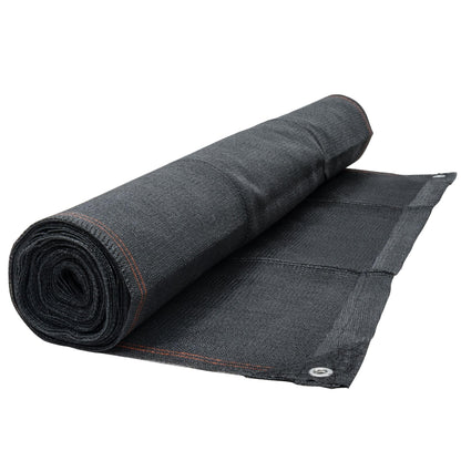 WerkaPro 10838 - Anthracite Gray Reinforced View Screen - 220g / m? - Roll of 1.2 m x 10 m - In Braided Polyethylene