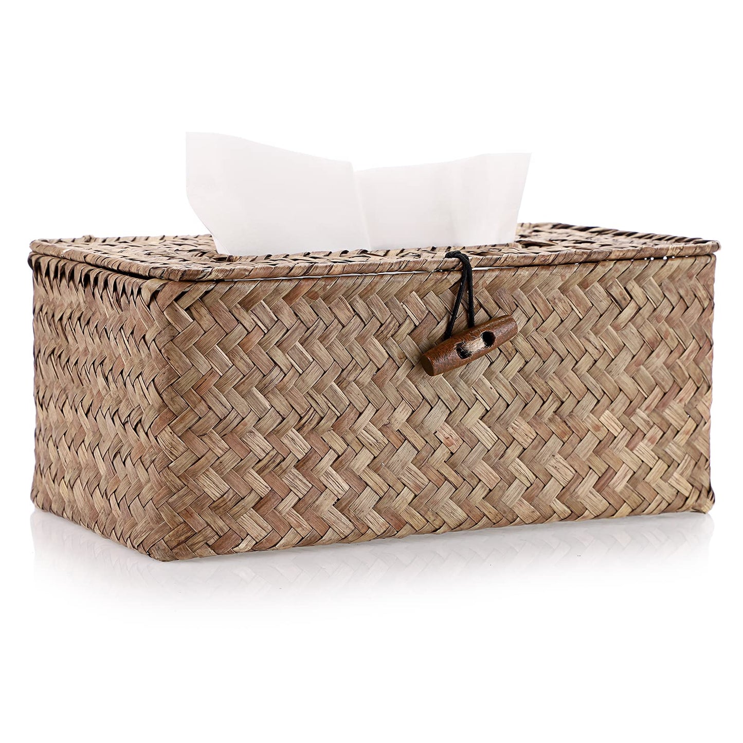 Bstkey household rectangular seagrass facial tissue box d...