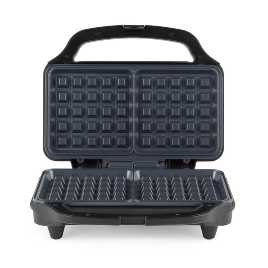 Salter Double Waffle Maker ? Non-Stick Dual Waffle Iron Plates, Deep Fill Belgian & American Waffle Machine, Automatic Temperature Control, Cool Touch