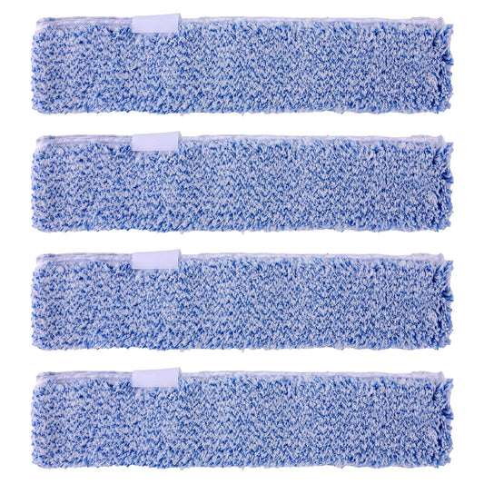 Gosknor 4 Pack Microfiber Window Scrubber Refill Replacement, 14" Reusable & Washable Squeegee Cloth Sleeve Compatible with MR.SIGA Window Glass