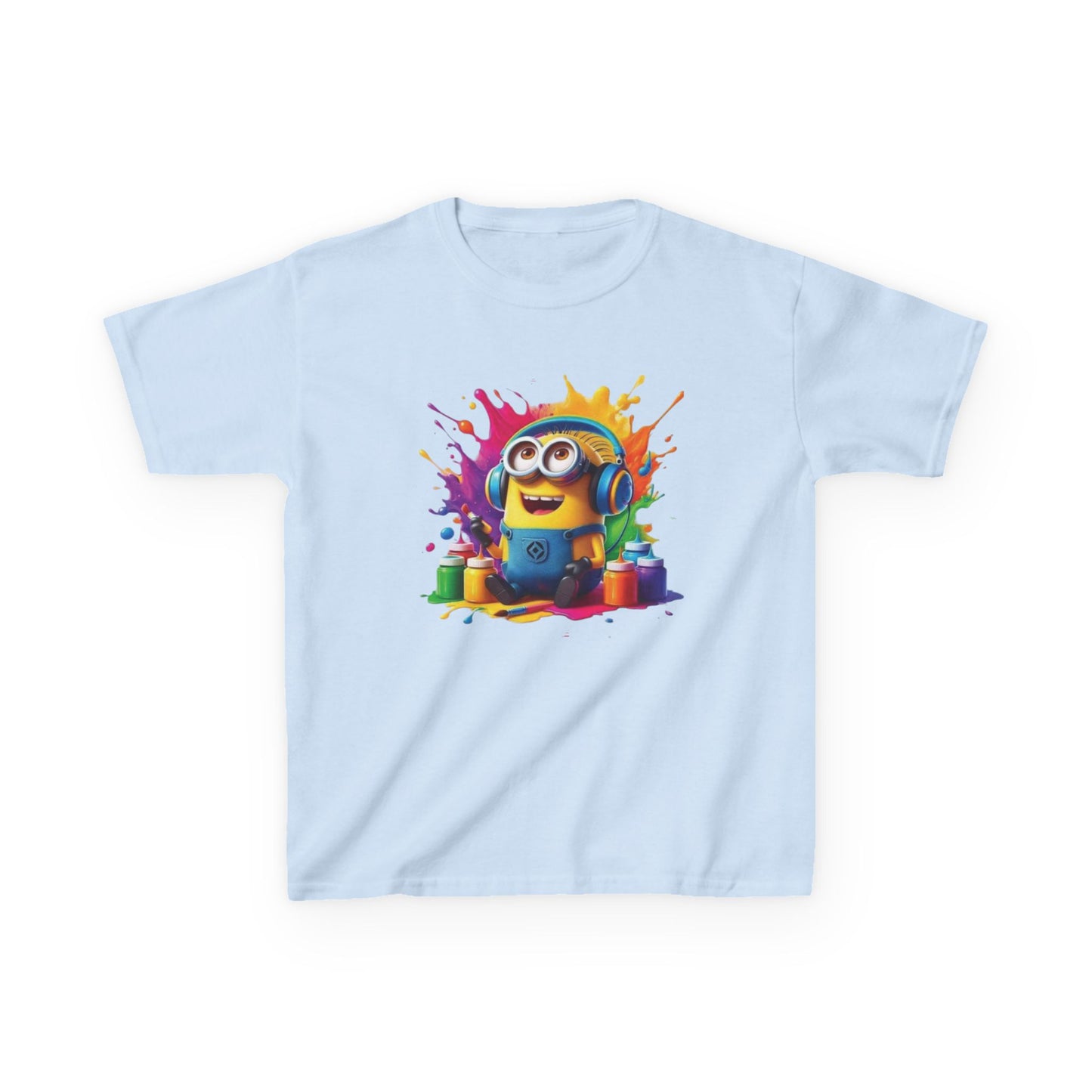 Minion T-Shirt - Paint Splatter Cartoon Art Kids Tee Childs Boys Girls Unisex