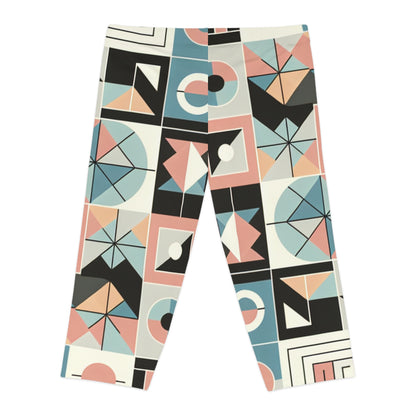 Luxury SweatStorm Surge Capri Leggings by Dazzling Dreams Studio displayed in a sporty environment, demonstrating their chic and functional design for the modern fitness enthusiast.