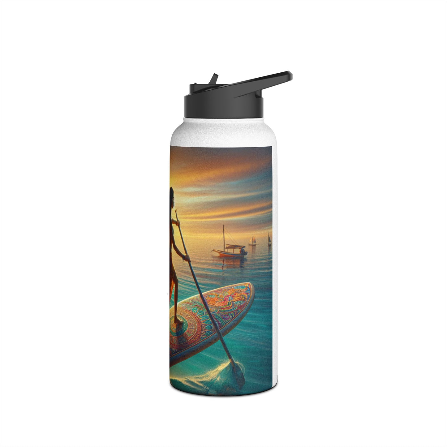 Fantasy Paddleboarding Stainless Steel Water Bottle, Standard Lid