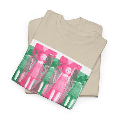 Stylish Squid Game Unisex Men’s Women’s Graphic Cotton Funny T Shirt Tee, folded to highlight its distinct design and premium quality, perfect for fashion-forward individuals.