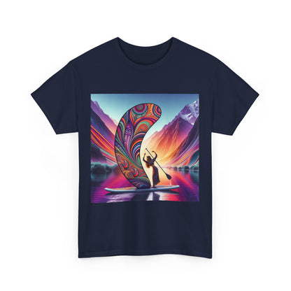 Sophisticated Delightful Paddle Board T-Shirt by Dazzling Dreams Studio, ideal for casual outings and active water sports enthusiasts.
