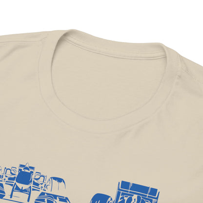 Close-up view of the neckline on the Alpine F1 Team Men’s T-Shirt, highlighting its sophisticated stitching and high-quality fabric that exudes elegance.