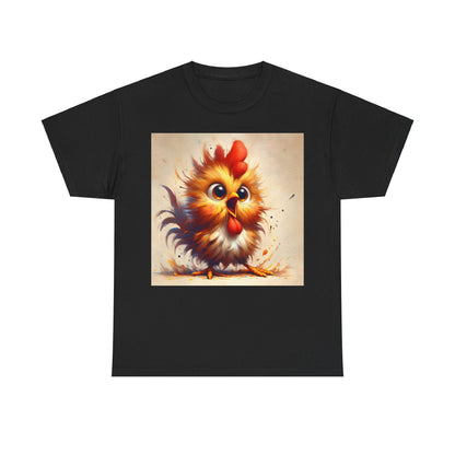 Explosive Joy Tee - Cartoon Bird Edition showcasing a vibrant, cartoonish bird design on a unisex cotton graphic t-shirt, radiating fun and energy with its fluffy texture and bright colours, perfect for casual stylish wear.