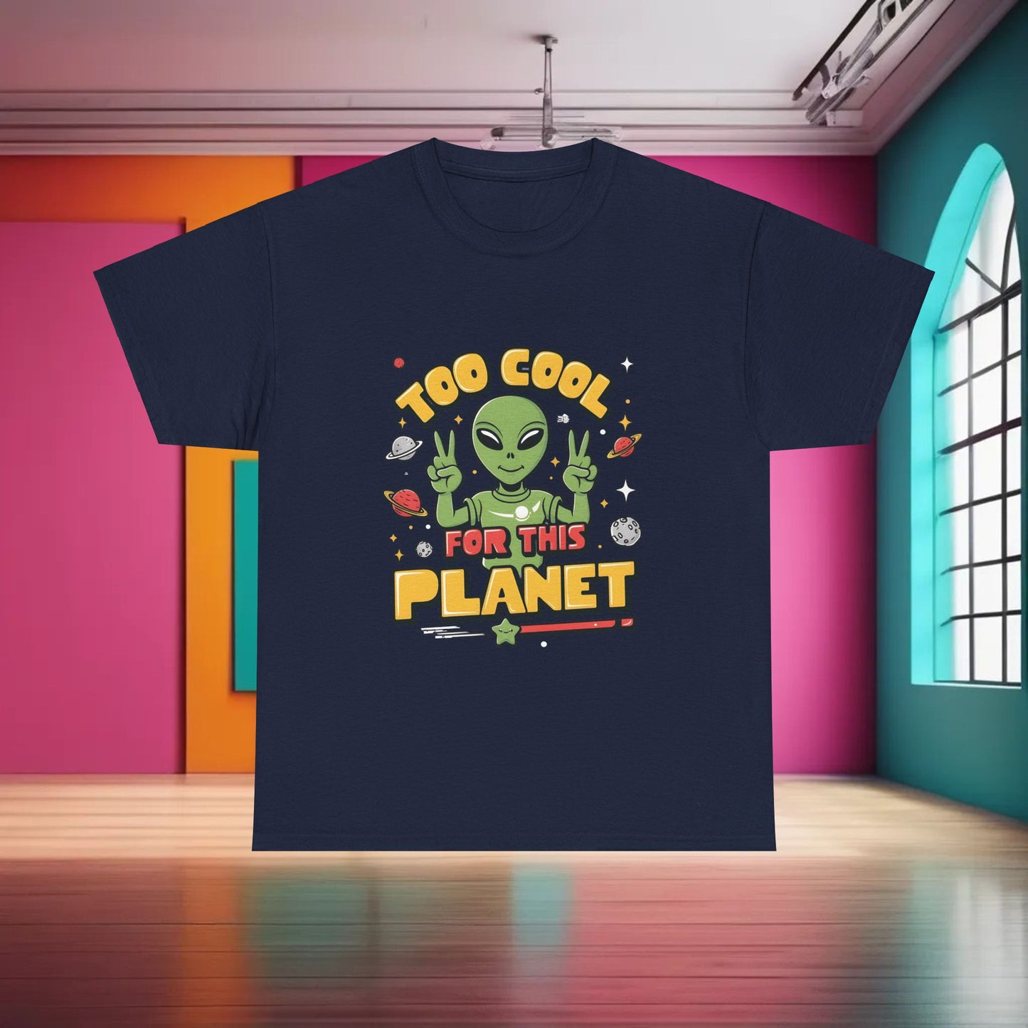 Cool Alien Graphic T-Shirt Urban Unisex Cotton