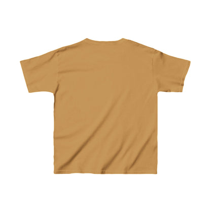 Maleficent Kids Tee in elegant golden hue, highlighting a charming design inspired by the beloved Disney character, perfect for imaginative play.