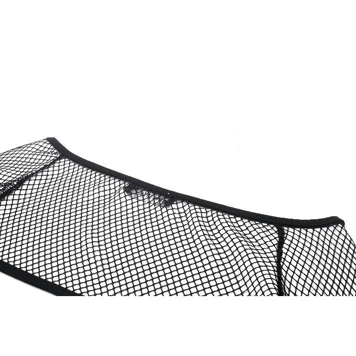 Close-up View of Oriana Fishnet Sleeves showcasing intricate decorative straps and edgy design by Dark in Love