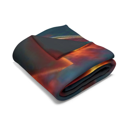 Luxurious Arctic fleece blanket featuring a vibrant and fiery design, embodying the spooky charm of Halloween. Perfect for festive decor this season, part of the Decorative and Warm Halloween Freddy Kruegar collection.