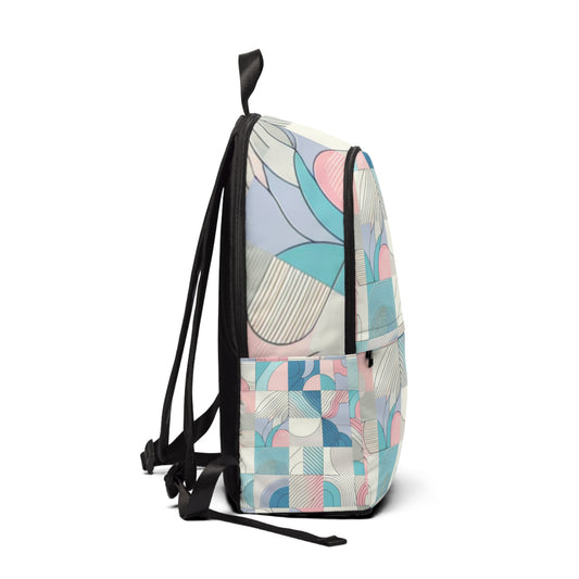 Interior view of Chic Pastel Backpack by Dazzling Dreams Studio, highlighting spacious compartments for organisation, ideal for daily essentials.