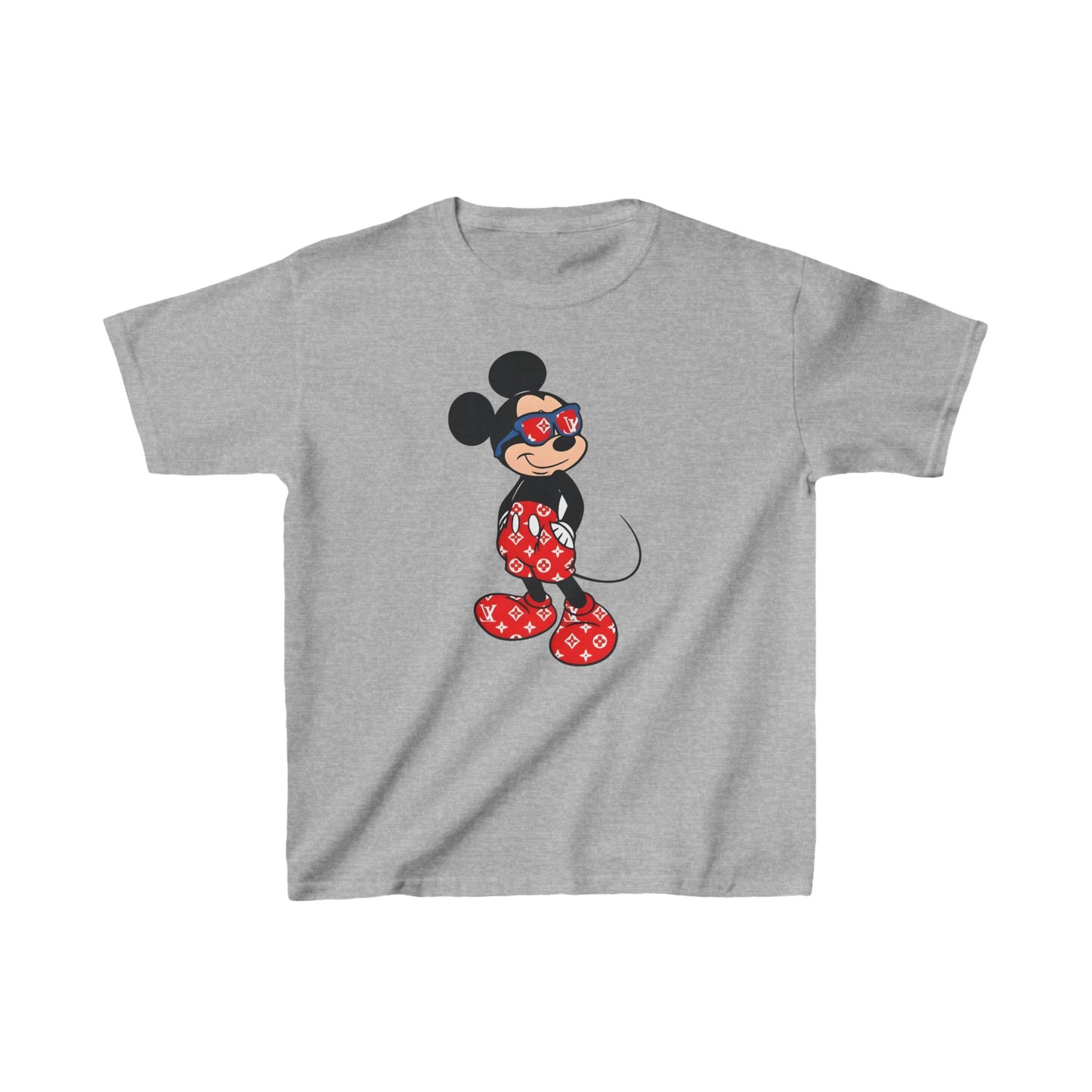 Unisex Kids Mickey Mouse LV   Cotton T Shirt Tee Youths Childs