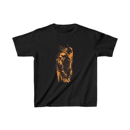 Unisex Kids Wolverine Cotton T-Shirt Tee in black displaying an artistic depiction of Wolverine, combining luxury and fandom for young enthusiasts.