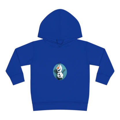 Luxury Girls Olaf Frozen Hoodie in vibrant blue fleece, featuring an adorable graphic of Olaf the snowman, perfect for ages 2 to 5 years.