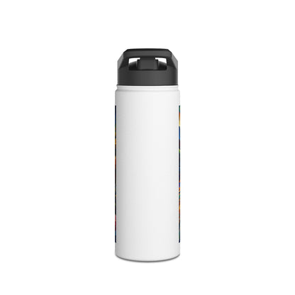 Elegant Fantasy Paddleboarding Stainless Steel Water Bottle with a vibrant floral design, combining functionality and luxury for hydration.
