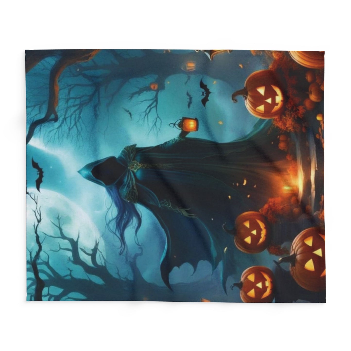 Decorative and Warm Halloween Spooky Arctic Fleece Blanket 3 Sizes