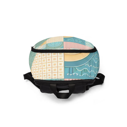 Adjustable straps and breathable back panel of the Muscle Magic Backpack by Dazzling Dreams Studio, offering unmatched comfort and elegance for every journey.