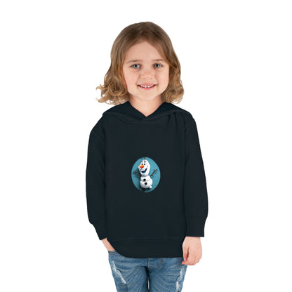 Girls Olaf Frozen Hoodie on child, featuring a playful Olaf graphic, designed for magical moments aged 2 to 5 years.