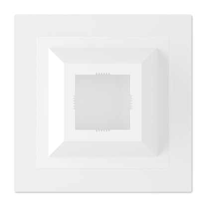 Captivating Enchantment: City Stroll Acrylic Print showcasing a minimalist white frame design, ideal for enhancing your artwork presentation and creating a sophisticated display.
