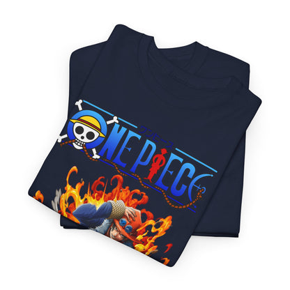 Two luxurious navy Epic Ace Men’s T-Shirts skillfully folded, showcasing the exquisite design and soft fabric, ideal for casual yet elegant wardrobe choices.