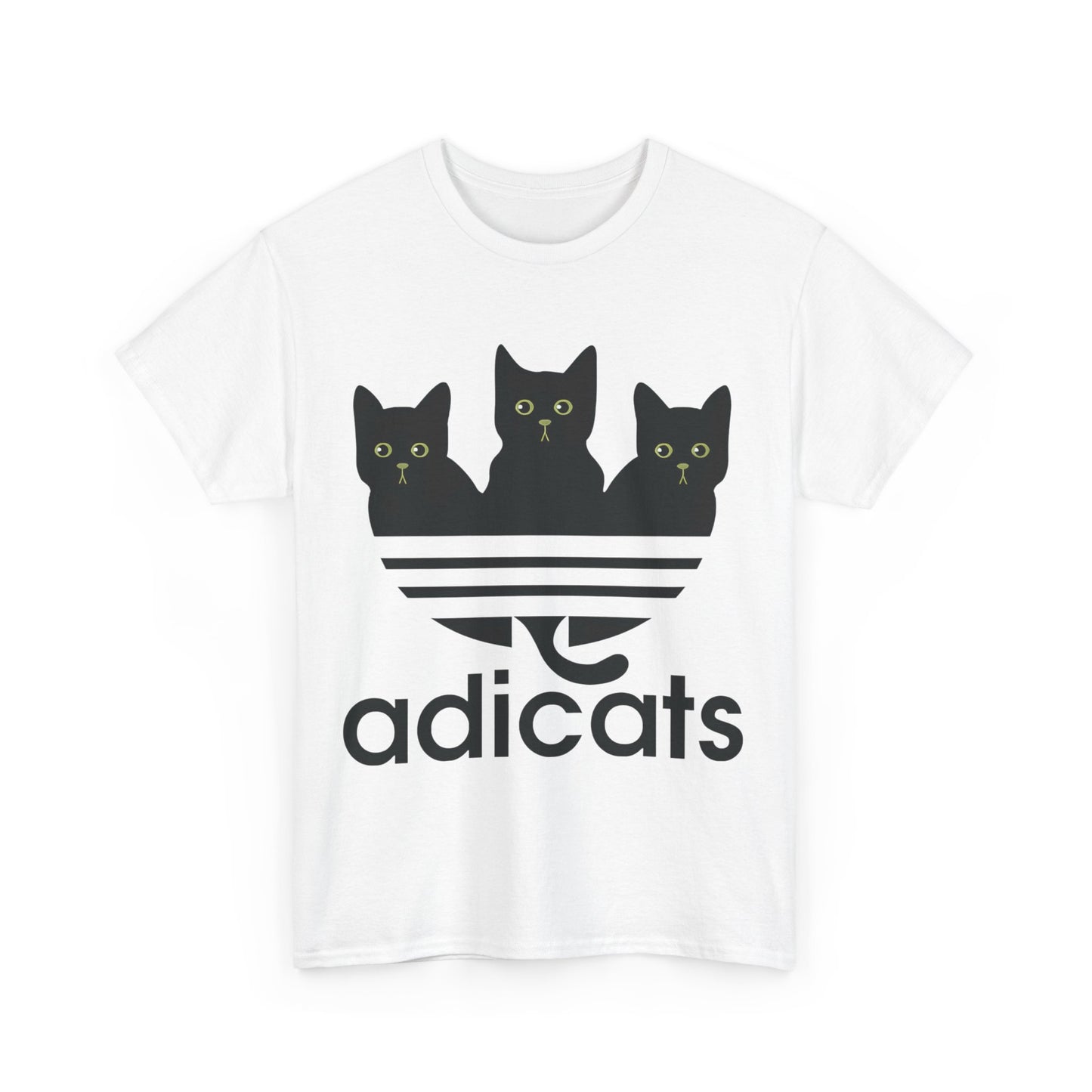 Trendsetting Funny Men’s T-Shirt featuring playful kittens gazing out with enchantingly light green eyes – a perfect blend of charm and comedy!