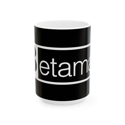 Betamax Logo Retro Image Ceramic Mug - Your favourite 11oz mug that combines functionality and vintage charm, making tea time feel like a trip down memory lane!
