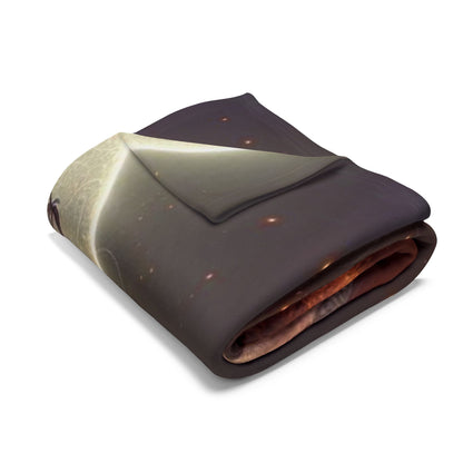 Sophisticated Decorative and Warm Halloween Spooky Arctic Fleece Blanket elegantly folded, representing comfort and festive spirit for the Halloween season.