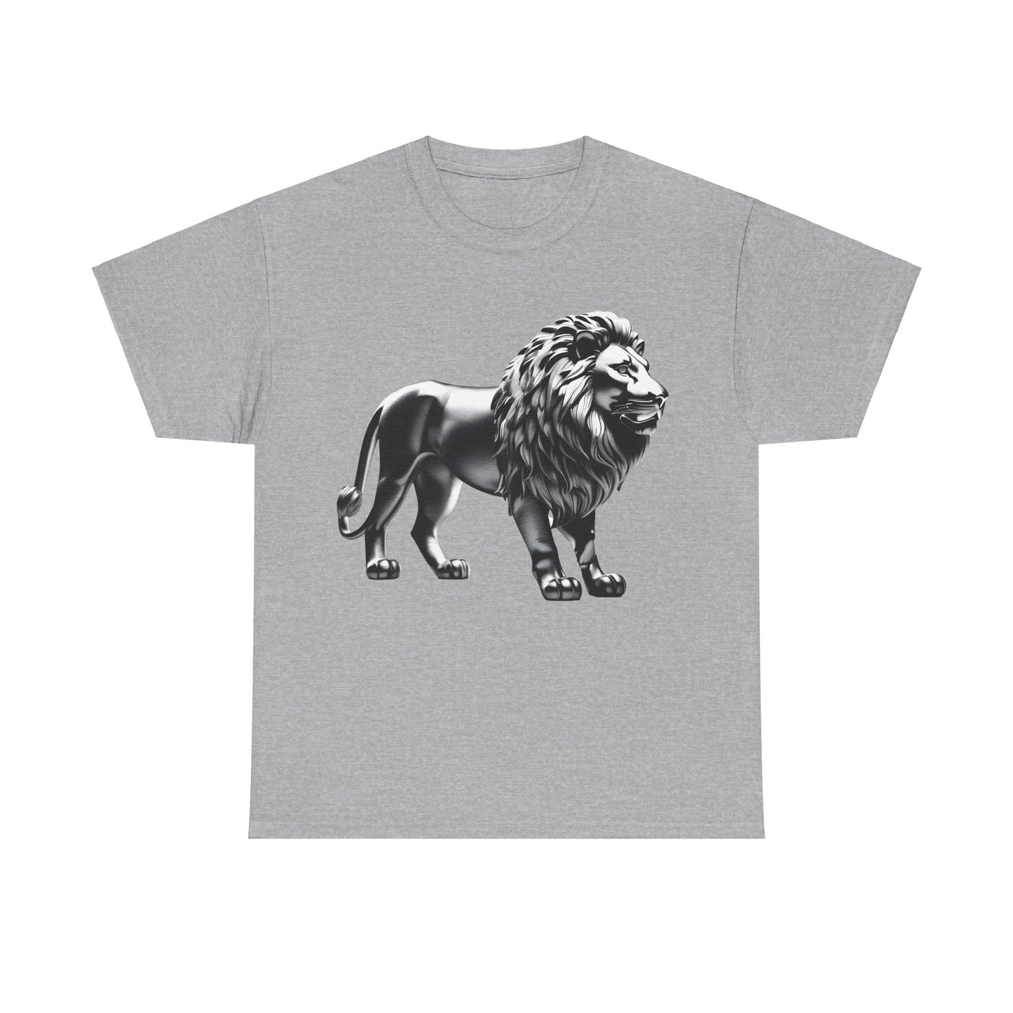 Silver majestic lion Graphic T-Shirt, Urban Streetwear Top, Unisex Cotton