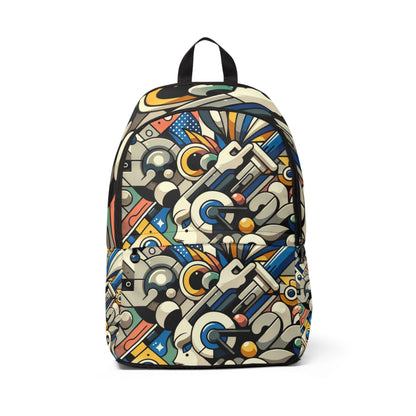 Ethereal Spectrum Vision Backpack by Dazzling Dreams Studio featuring a chic design with trendy comic motifs and a vibrant colour palette, perfect for stylish individuals.