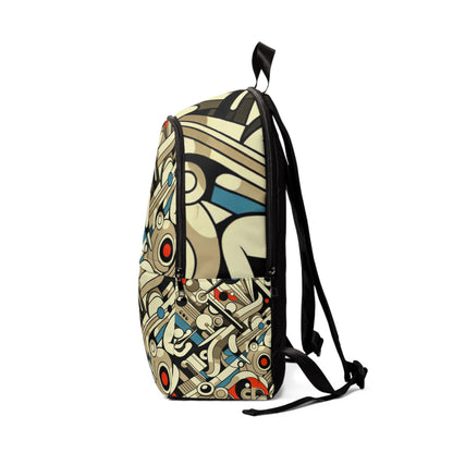 Stylish design of the Contemporary Art-Inspired Backpack by Dazzling Dreams Studio, highlighting its modern art influence and premium materials.