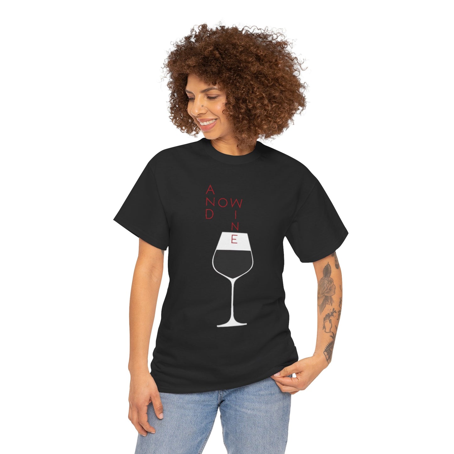 Funny Wine Lover Women's T-Shirt - And Now Wine Graphic Tee for Wine Enthusiasts