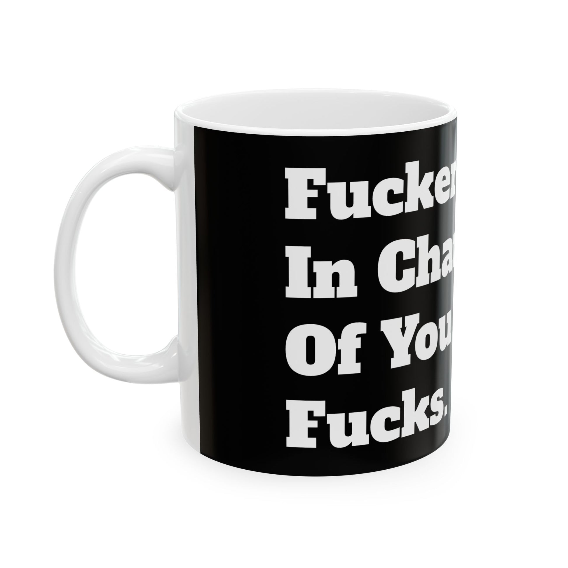 Inappropriate Slogan Ceramic Mug - a funny office mug featuring adult humour for cheeky coffee lovers.