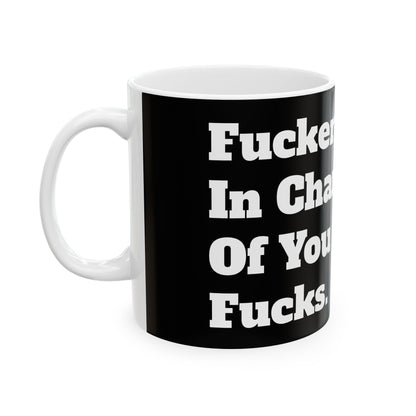 Inappropriate Slogan Ceramic Mug - a funny office mug featuring adult humour for cheeky coffee lovers.