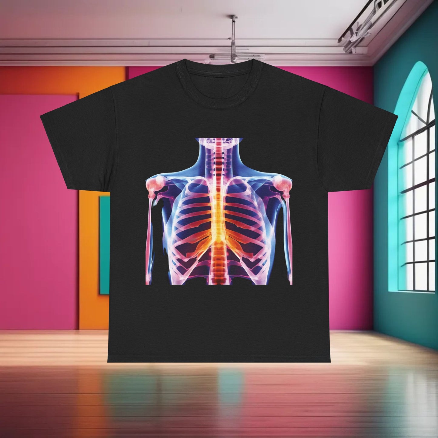 Xray Graphic T-Shirt, Urban Streetwear Top, Unisex Cotton