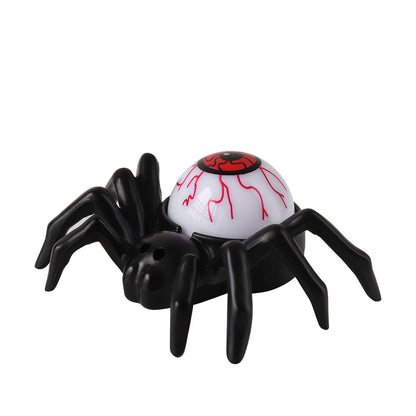 Close-up of Halloween Spider Back Eye Beads featuring a striking black spider with a red eye, ideal for enhancing festive decor.