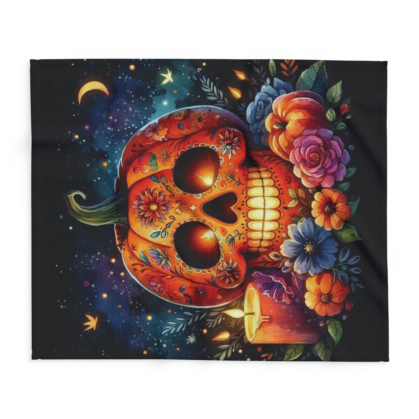 Decorative and Warm Halloween  Spooky Arctic Fleece Blanket 3 Sizes