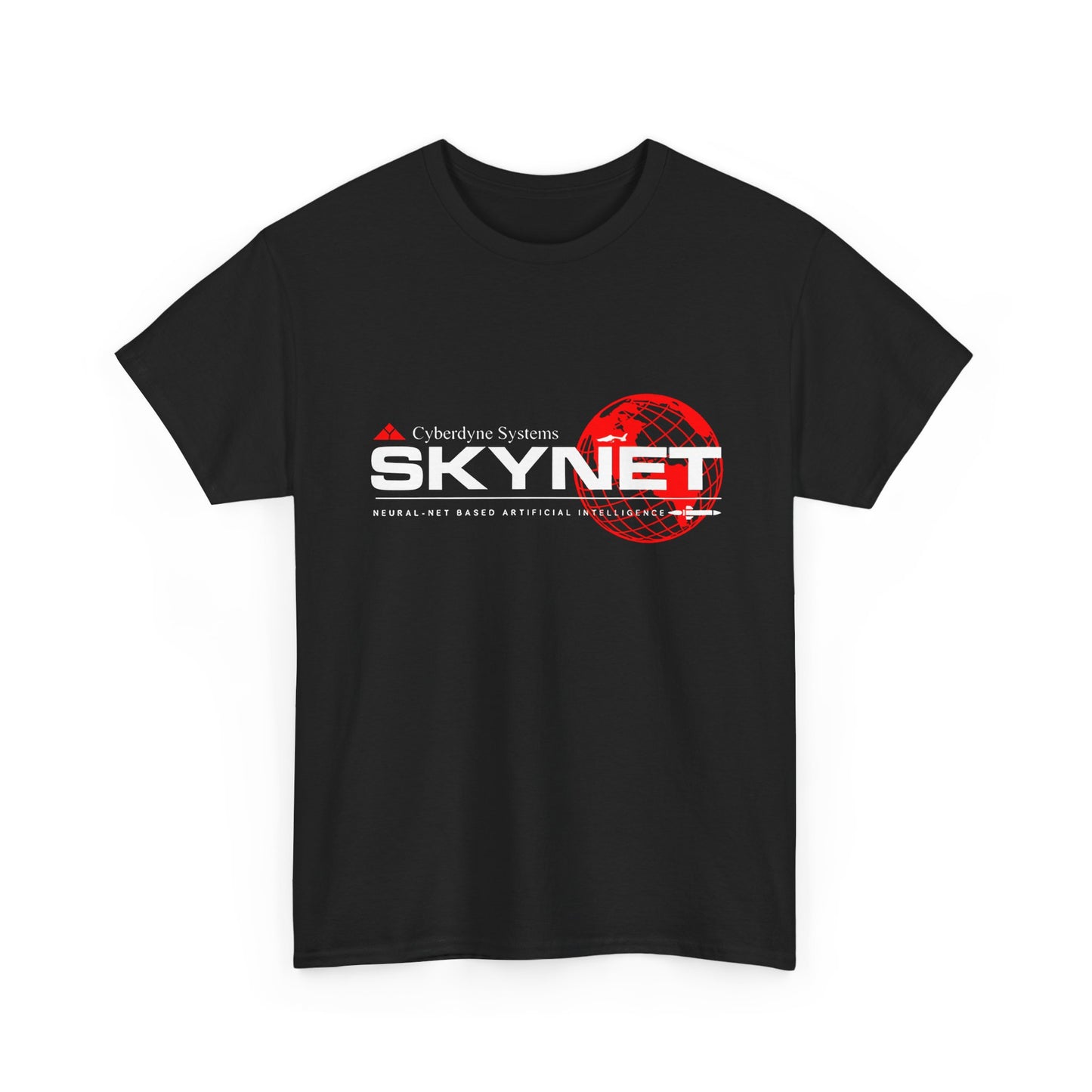 Skynet Terminator Funny Tee in classic design, a perfect casual outfit for conquering the day with a laugh.