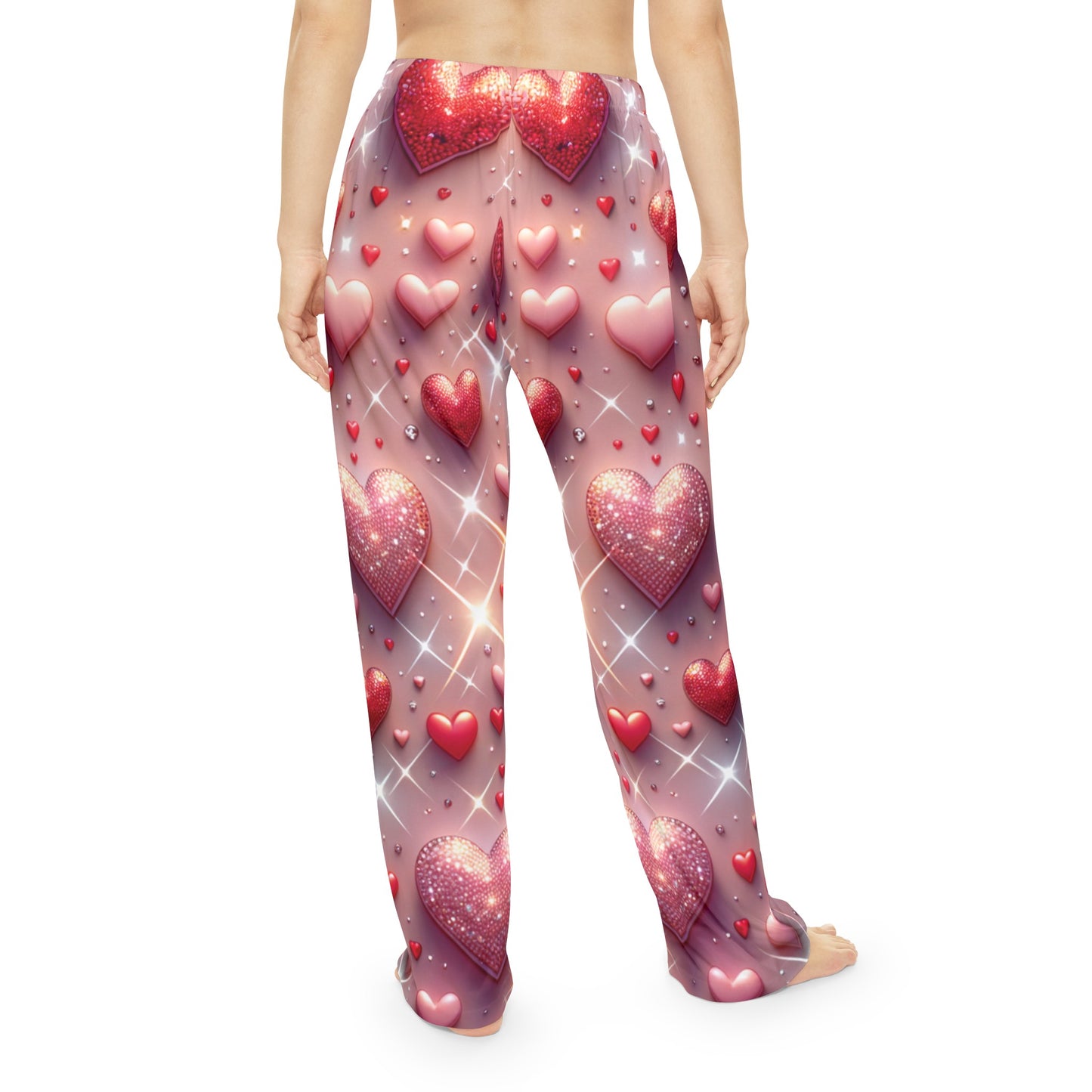 Women's Glittering Hearts Pajama Pants | Lounge Pants