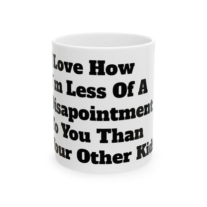 Inappropriate Slogan Ceramic Mug features the funny F-word design, perfect for adding a cheeky sense of humour to your morning coffee at the office.