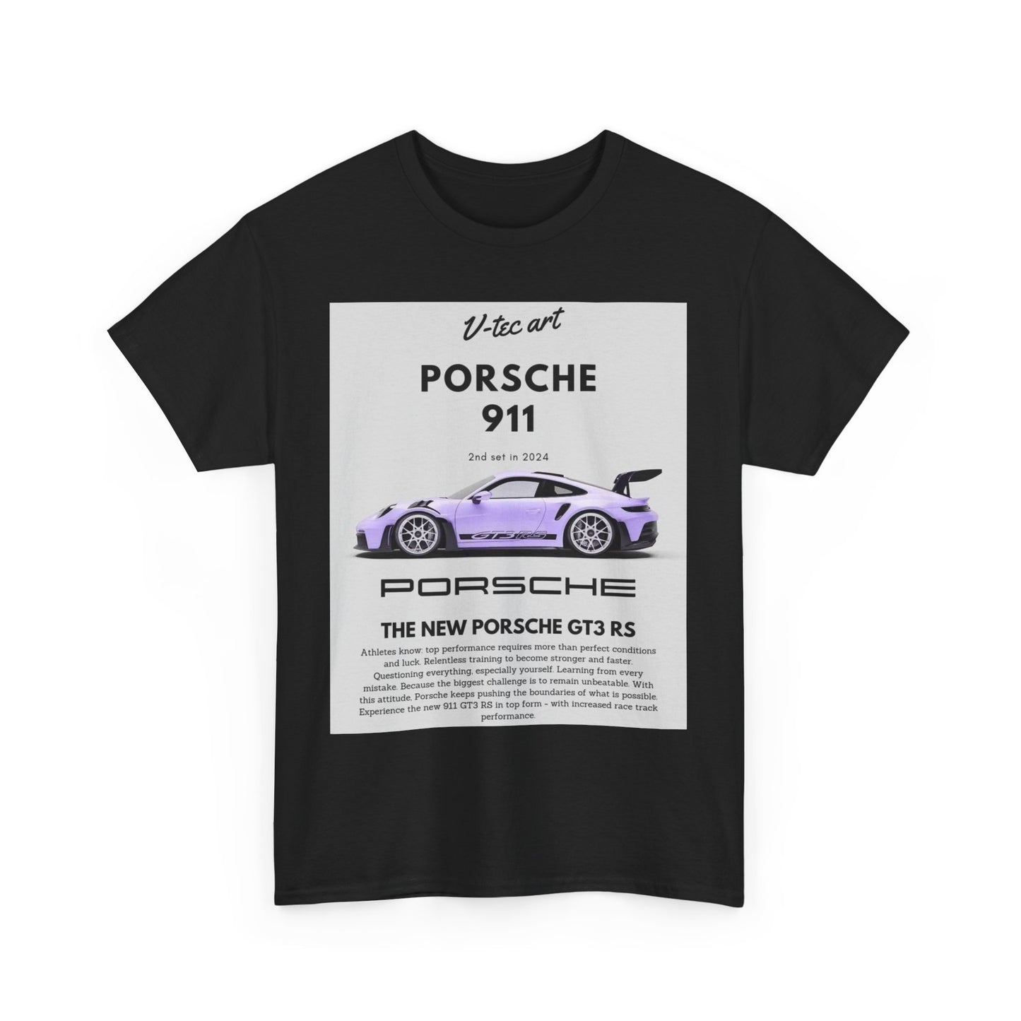 Porsche 911 GT3 RS Unisex T-Shirt: V-tec Art Men's/Women's Tee Urban Street